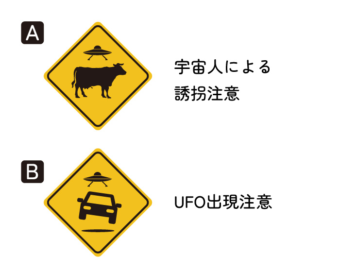 Q3本当にある標識はどっち？